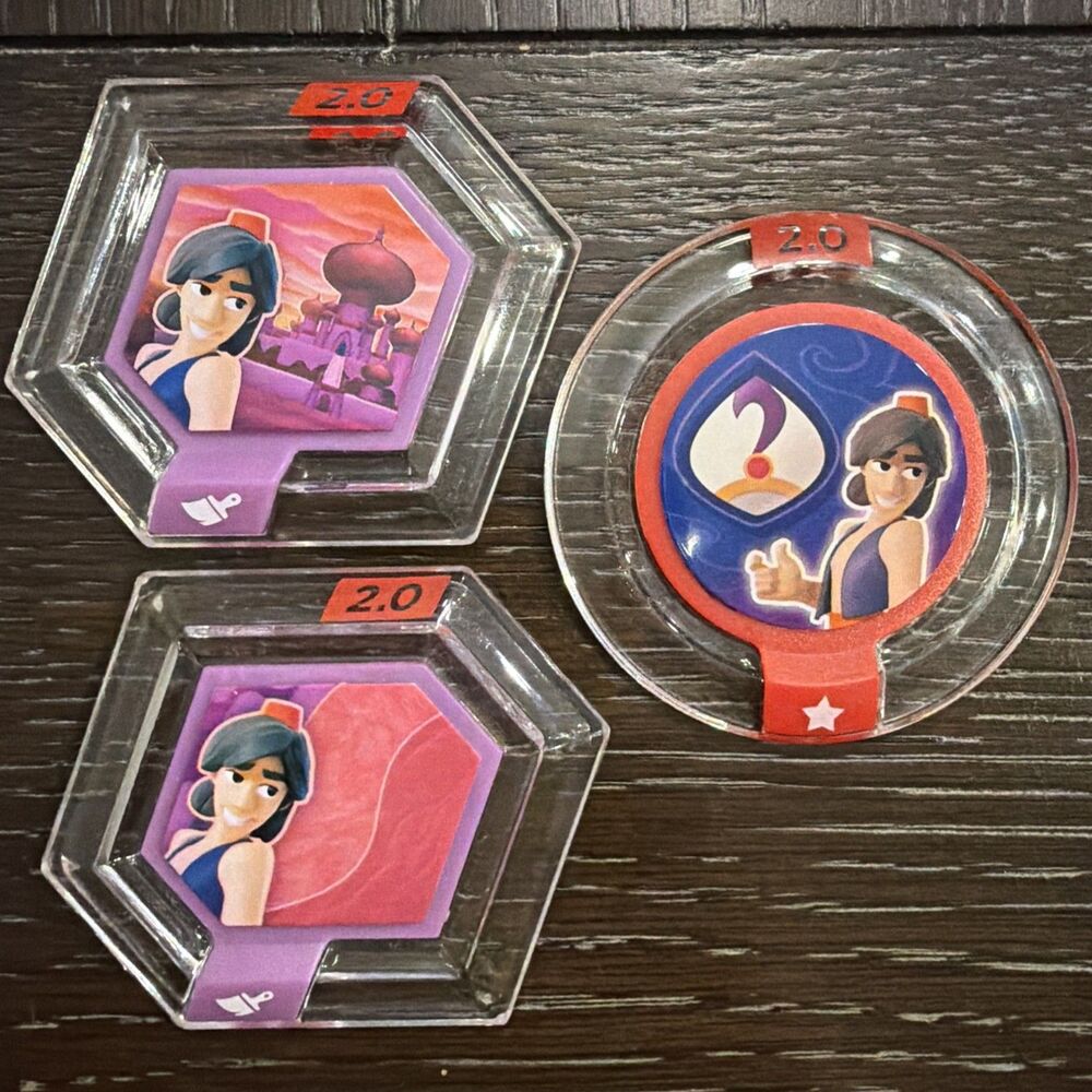 DISNEY INFINITY 2.0 Originals Power Disc Lot Sands Agrabah Palace View Rags Rich